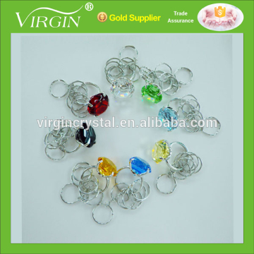 Colorful crystal diamond keychain, key ring with led light