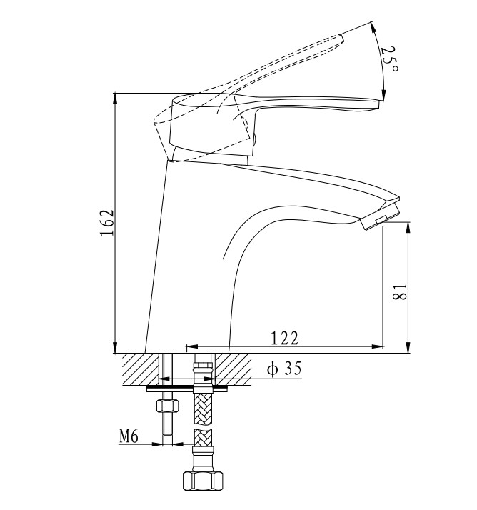 B0052-F Single handle bathroom basin faucets mixer taps zinc basin faucet