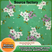 Green base with white flowers