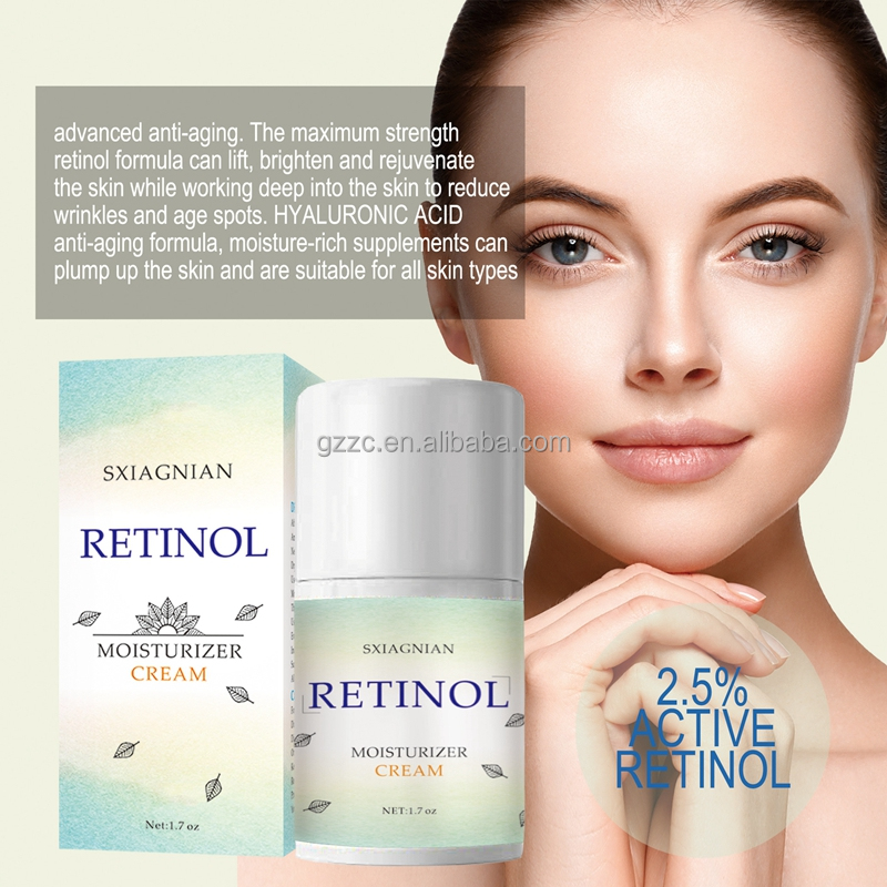 Amazon hot selling 2.5% retinol night cream moisturize face retinol cream