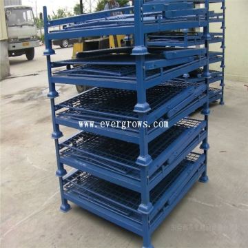 Warehouse foldable metal stacking rack
