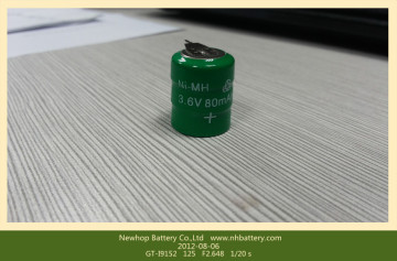 1.2V 40mAh NiMH Button Cell 40mAh 1.2V NiMH Button Cell 3.6V 40mAh NiMH Button Cell Battery Pack 1.2V 80mAh NiMH Button Cell NiMH Button Battery Pack 8.4V NiMH