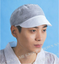 Nonwoven peaked cap