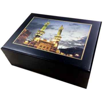 Black MDF Wooden Gift Package Box For Dates