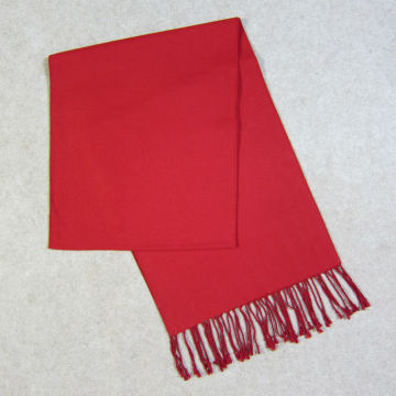 Thermal Napped Oblong Red Scarves in Silk Soie