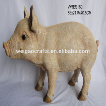 Garden decorative polyresin pig sculpture