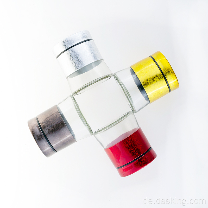 Vier Farben Aufbewahrungsgewürz Kaffeesalz Glas Flasche Plastik Lippensetgruppe