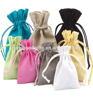 Fashion Mini Linen Drawstring Funny Gift Bags