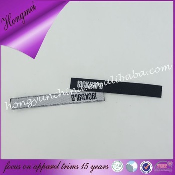 For suits long strip starching woven labels