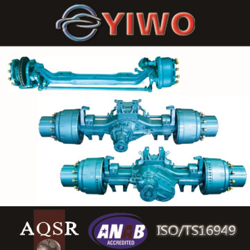 Trailer bus rear axle assembly for tricycle