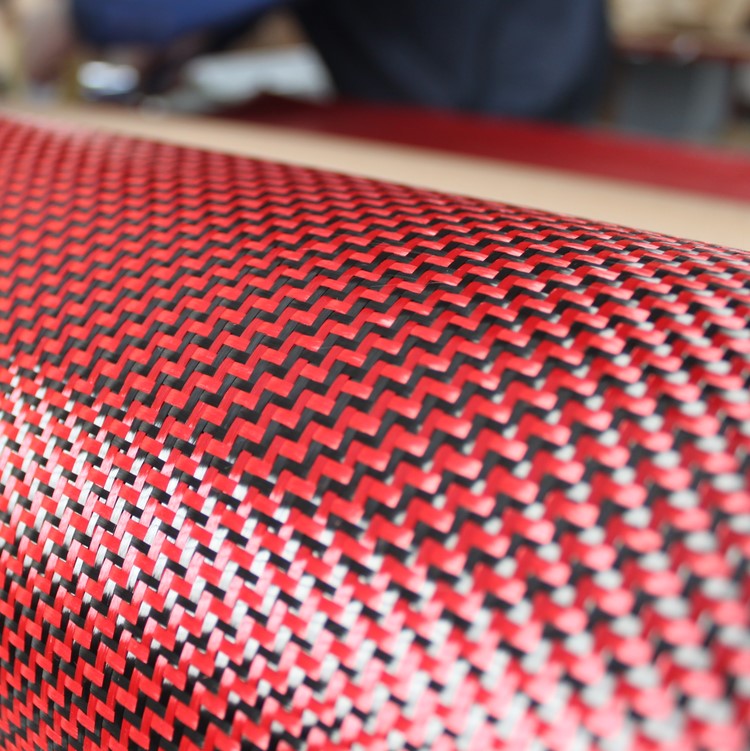 Red Aramid Carbon Fiber Fabric