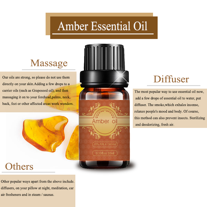 Pure Fragance Natural Amber Essential Oil para cosmético