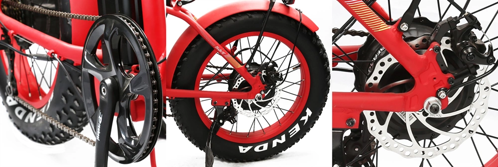 500W Small Folding Electric Bicycle Fat Tire Folding Bike