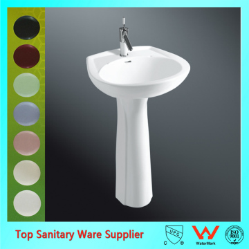 art ceramic pedestal sink basin