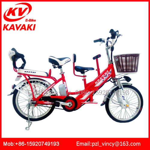 Wholesale Mother child bike three seat family bike 48v electric bike