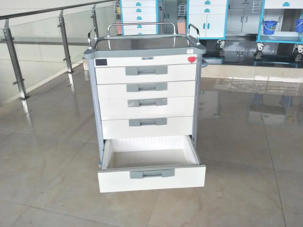 High Quality Five Drawers Anesthesia Trolley with Good Price