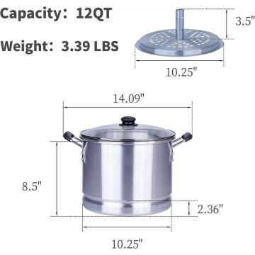 Pote de vapor de aluminio de 12 cuartos de aluminio