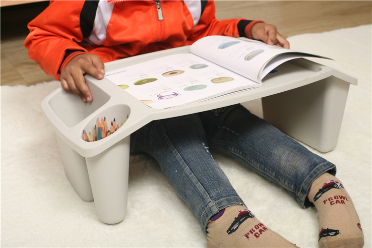 Multiple Usage Kids Plastic Foldable Lap Desk Tray With Storage