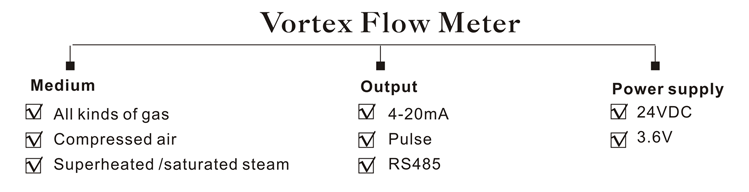 GVF100 large diameter insertion Water gas vortex flow meter