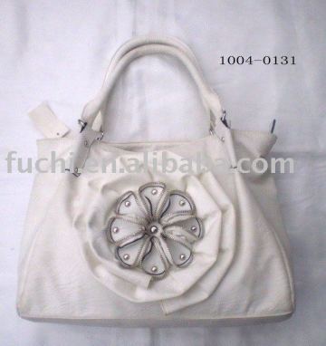 pu flower handbag