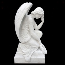 Garden decoration white marble angel statue for sale
