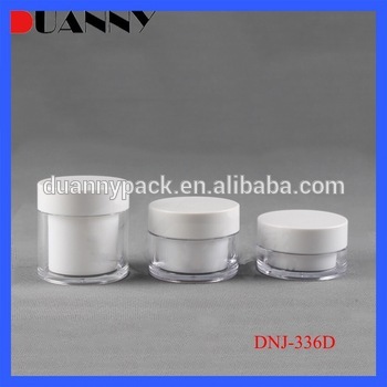 DOUBLE WALL PLASTIC JAR, ENPTY DOUBLE WALL CREAM JAR, WHOLESALE DOUBLE WALL PLASTIC JAR