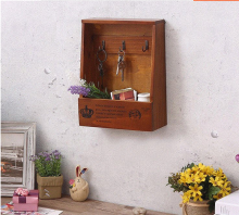 Custom Made Antique Home Deco Wal Mounted Wooden Key Box