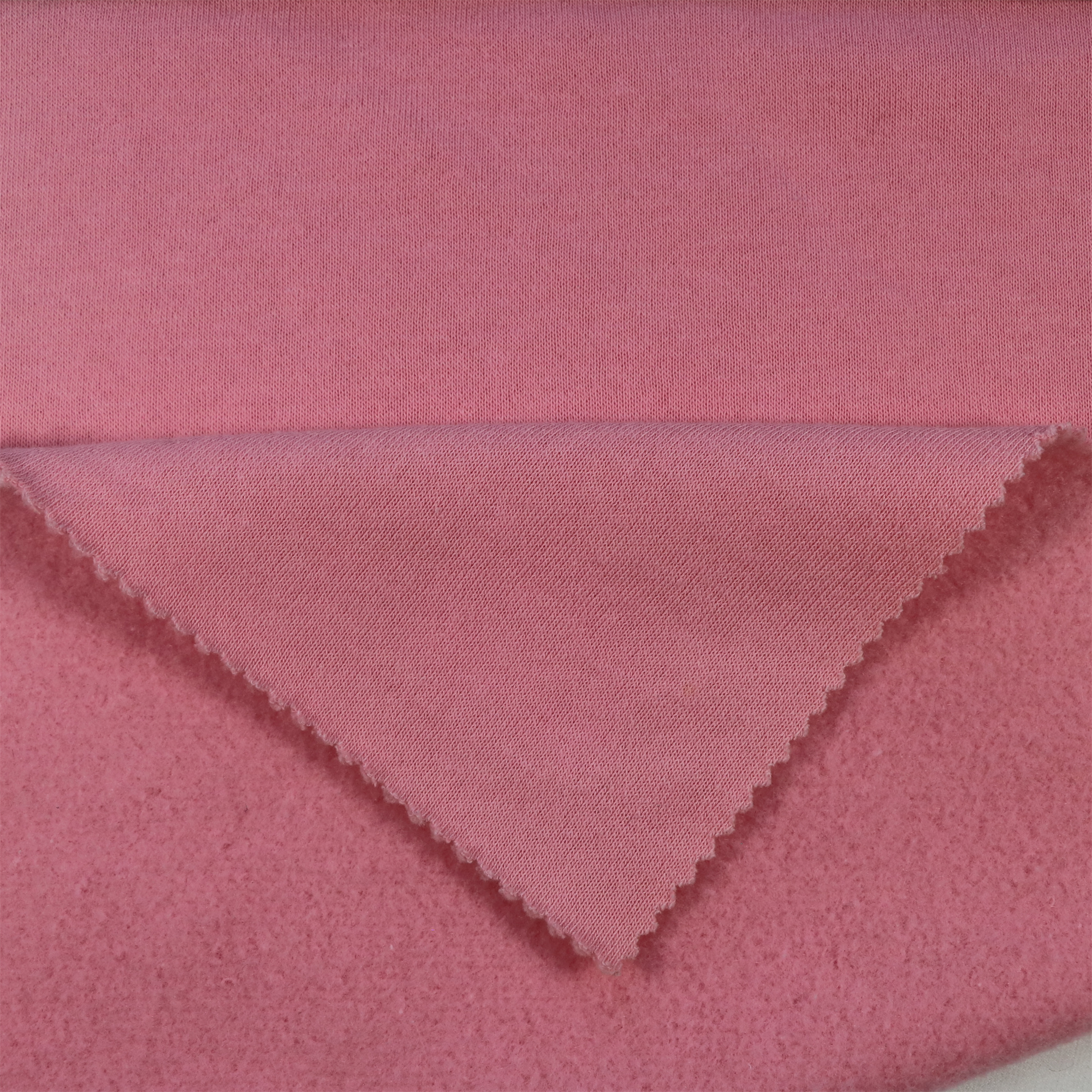 CVC one side brushed Terry fleece fabric