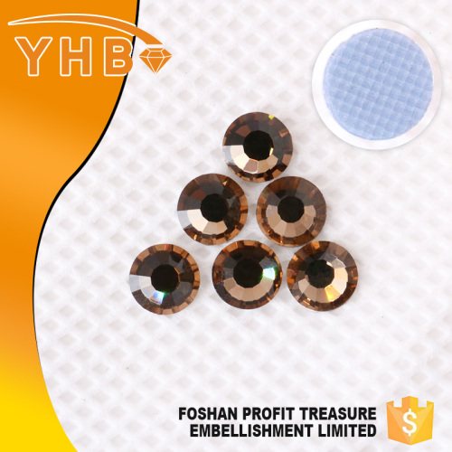 YHB quantity production beautiful beaded SS40 crystal emoji rhinestone iron ons