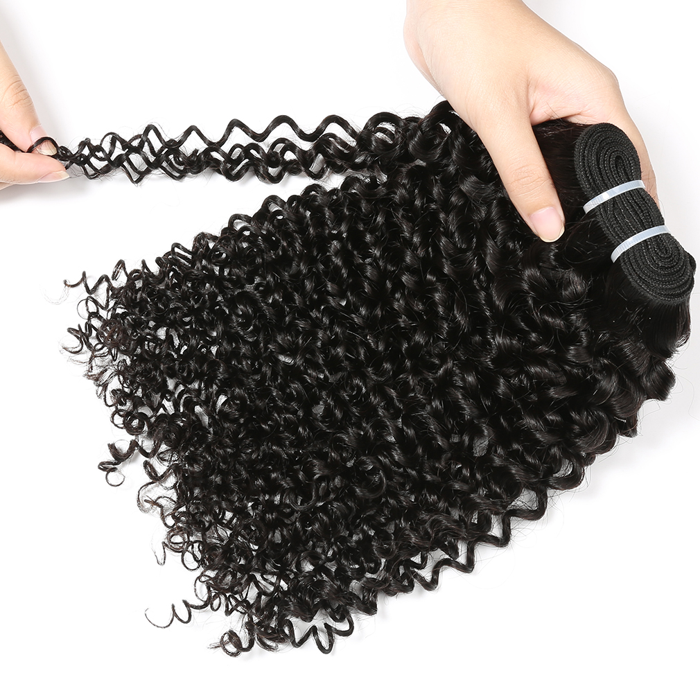 SPARK 10A Quality Remy Brazilian Kinky Curly Hair Bundles Hair Weave Single Bundles