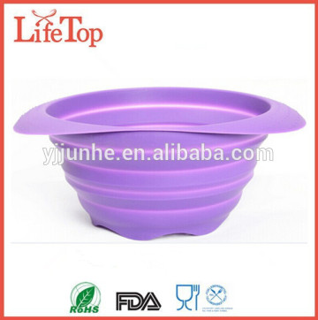 FDA Approved Collapsible Silicone Colander Fruit Strainer Vegetable Drainer