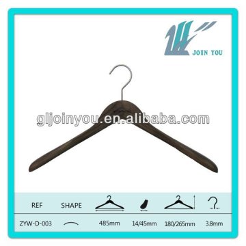 Traditional black wooden hangers without bar