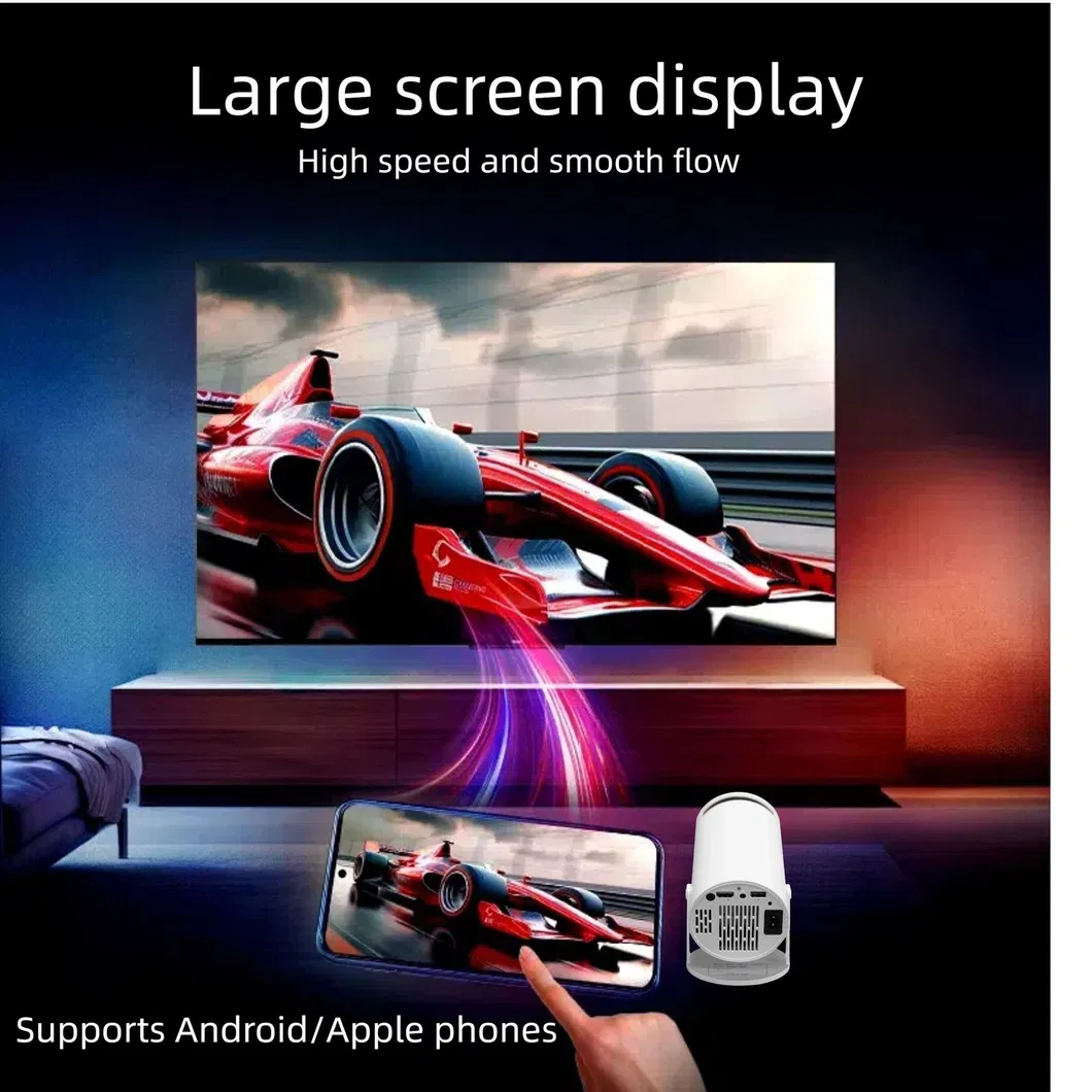 Wireless 4K Remote Projector with Android 11 and Bluetooth Technology Portable