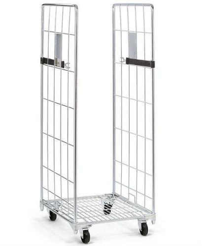 Heavy duty steel chrome wiremesh trolley