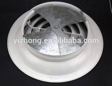 Ceiling diffuser with fan blade damper