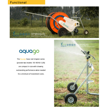 Equipado com dispositivo de freio automático, alta eficiência e economia de energia, poderoso aspersor 50-90