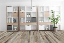 4.0MM Fiberglass wood emboss Commercial Vinyl Planks Lvt Flooring