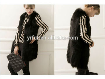 YRFUR YR029 Fox Belly Fur Vest/Women& Girl Chic Style Fur Vest