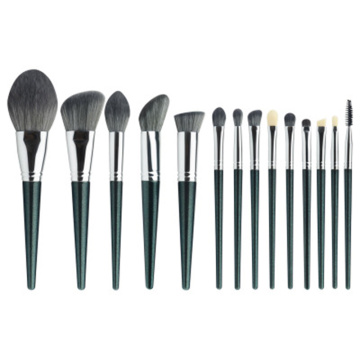 14pcs wholesale makeup brush set with leather bag