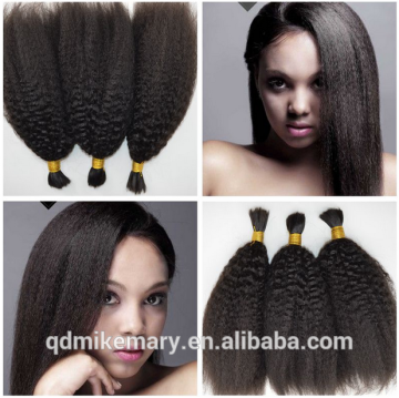 Wholesale European Light Yaki Straight Bulk Hair For Braiding