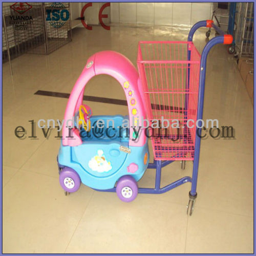 Beauty children shopping carts/kids trolleys With toy car Factory Direct Sale Packing Using Carton
