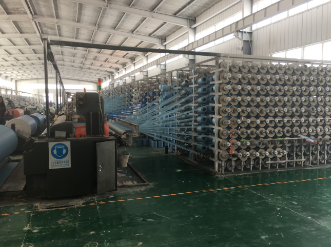 PE tarpaulin weaving room