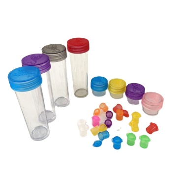 YURUI Medicine Food Grade Transparent Small Pop Top Vial Plastic Bottle Pill Containers