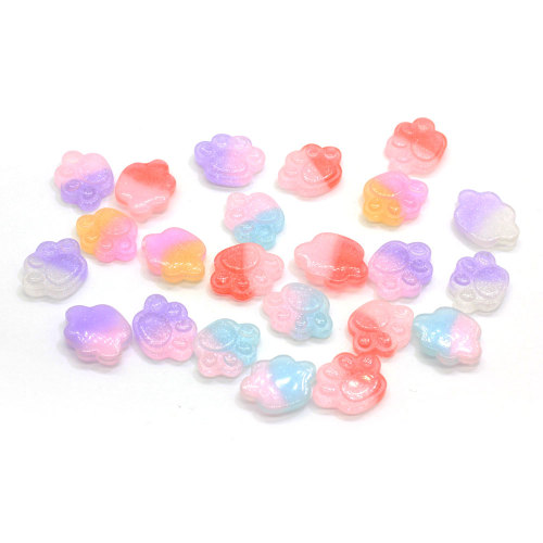 Decorativo sfumato di colore Mini artiglio perline Charms Resina Kawaii Cabochon per ornamenti fatti a mano Decorazioni per telefoni