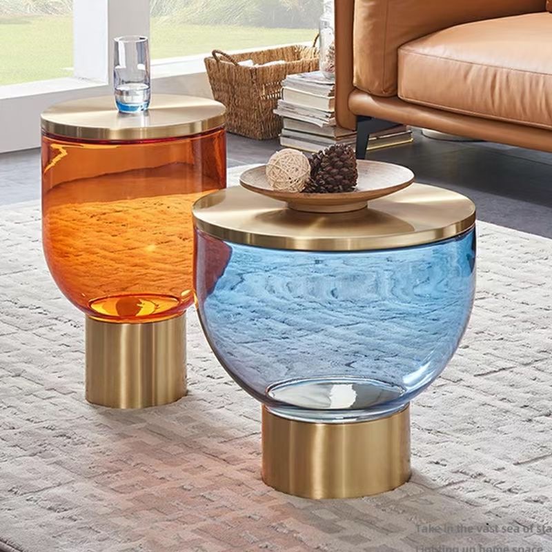 Mesa de café de vidrio para muebles de sala de estar