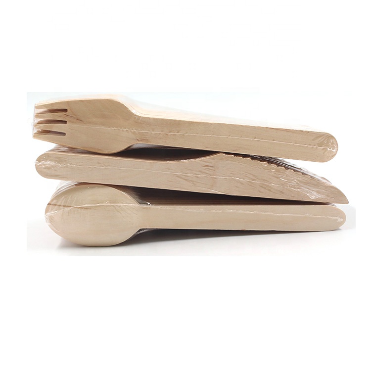 100pcs/bag wholesale food grade wooden fork with custom logo