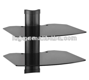 HOT SELLING 2 Shelves Tempered Glass DVD Mount