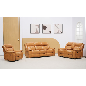 Brown Reclining Sectional Sofa Set