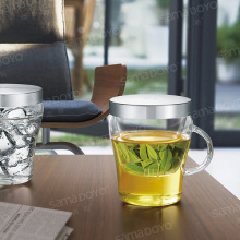 Hot Sale! SAMADOYO Heat-resisting High Borosilicate Glass Flower Teacups with Glass Infuser