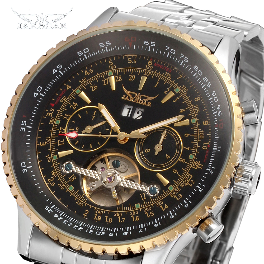 Top Brand Luxury Mens Watches JARAGAR Men Military Sport Wristwatch Automatic Mechanical Tourbillon Watch relogio masculino